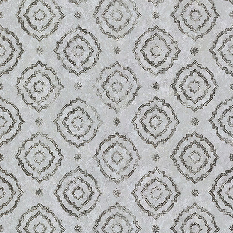 4019-86425 Uma Silver Star Medallion Wallpaper