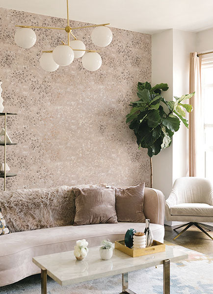4019-86426 Arian Rose Gold Inkburst Wallpaper