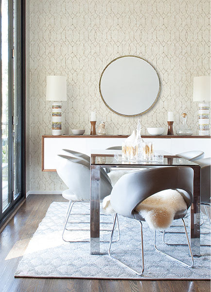 4019-86448 Ziva Cream Trellis Wallpaper