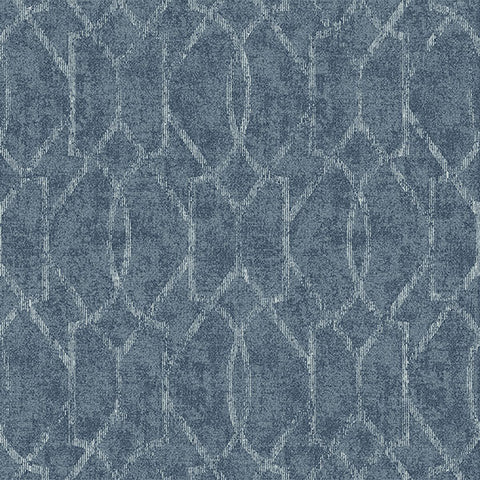4019-86449 Ziva Blue Trellis Wallpaper