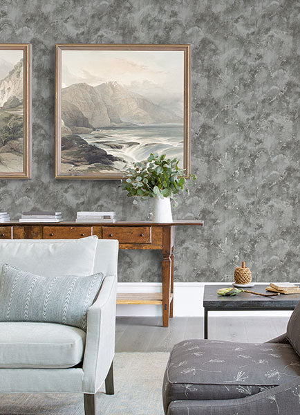 4019-86477 Toula Silver Abstract Wallpaper