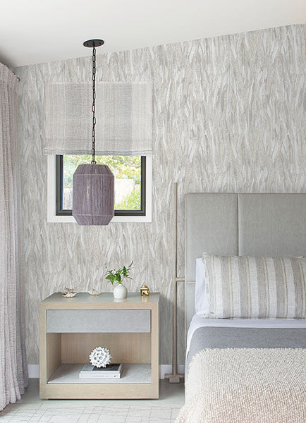 4019-86485 Suna Silver Woodgrain Wallpaper