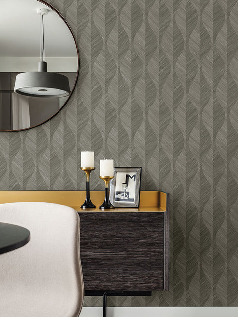 4025-82509 Oresome Dark Grey Ogee Wallpaper