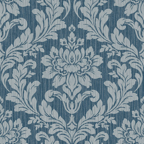 4025-82511 Galois Blue Damask Wallpaper