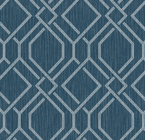 4025-82512 Frege Blue Trellis Wallpaper