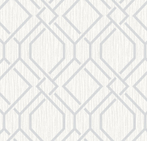 4025-82525 Frege Silver Trellis Wallpaper