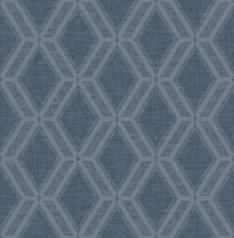 4025-82541 Mersenne Indigo Geometric Wallpaper