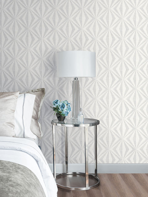 4025-82548 Monge Silver Geometric Wallpaper