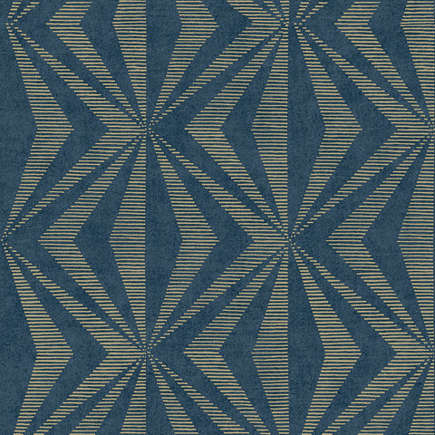 4025-82552 Monge Blue Geometric Wallpaper