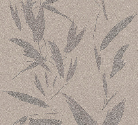 4035-37549-3 Kaiya Grey Leaves Wallpaper