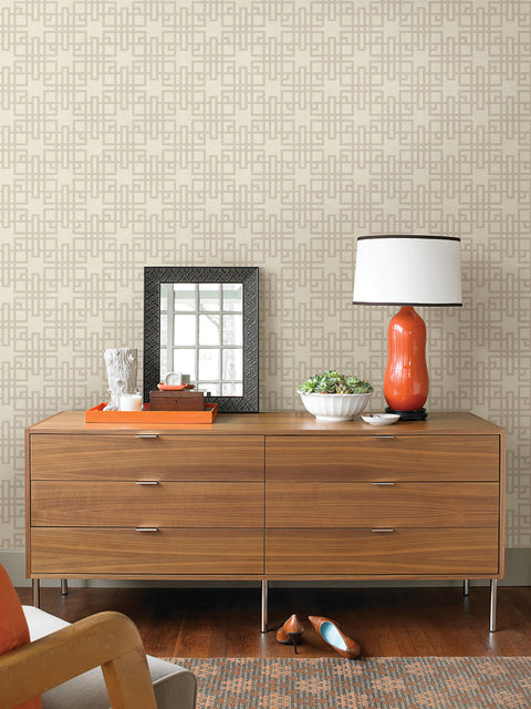 4035-409239 Mana White Trellis Wallpaper