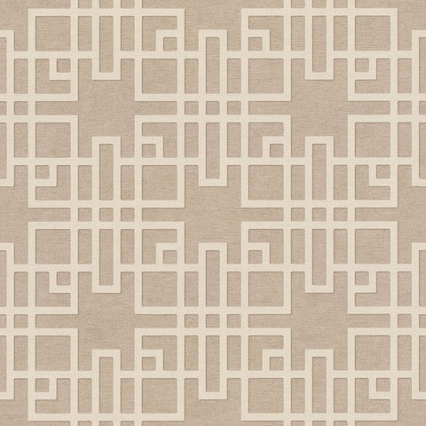 4035-409246 Mana Beige Trellis Wallpaper