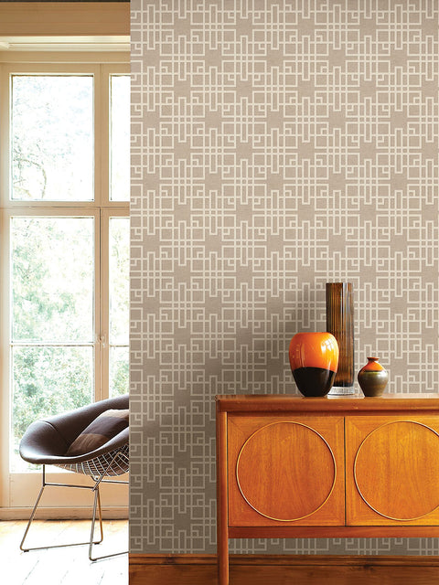 4035-409246 Mana Beige Trellis Wallpaper
