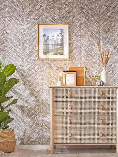 4035-617528 Madoka Sterling Chevron Wallpaper
