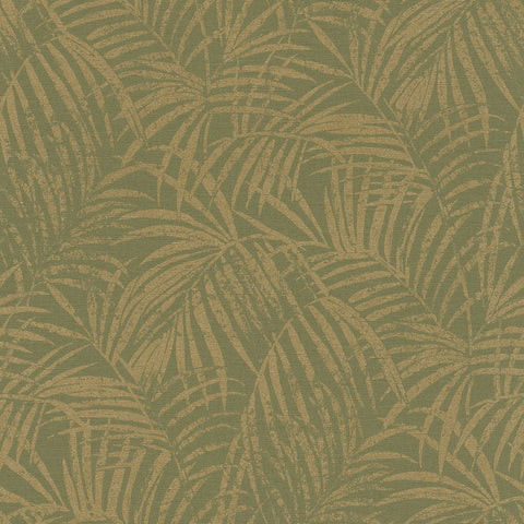 4035-832129 Yumi Green Palm Leaf Wallpaper