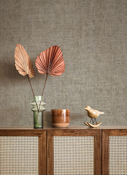 4044-32261-6 Yurimi Taupe Distressed Wallpaper