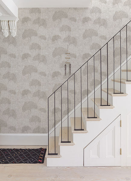 4044-32265-3 Fairlane Silver Floral Wallpaper
