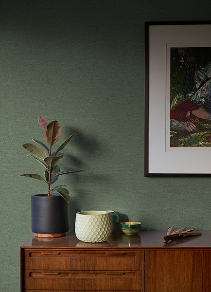 4044-37178-7 Estefan Dark Green Distressed Texture Wallpaper