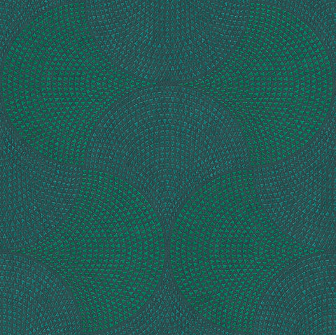 4044-38027-1 Bel Air Teal Fan Wallpaper