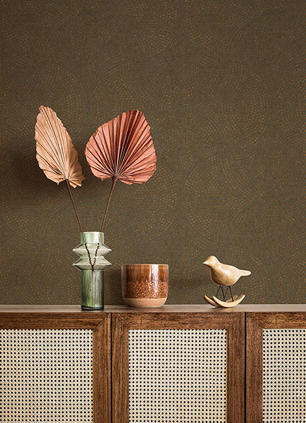 4044-38027-3 Bel Air Copper Fan Wallpaper