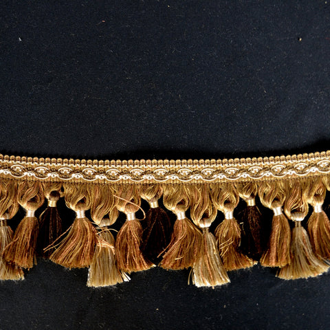 Art 2459 Brown Gold Tassel Fringe