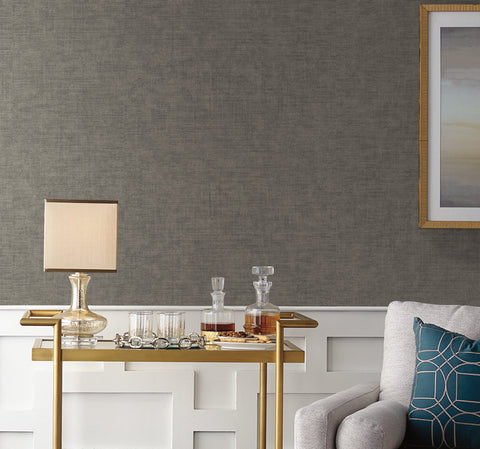 5018 Gray Tabby Weave Texture Wallpaper