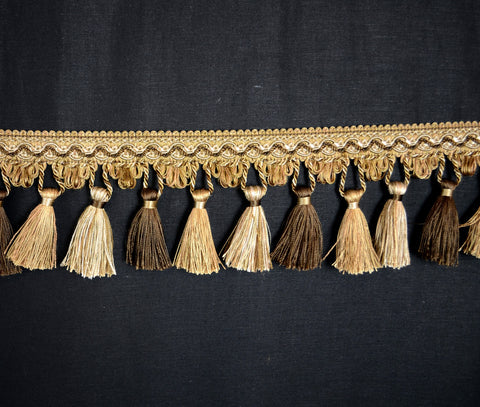 ART 1398 Brown Taupe Tassel Trim Fringe