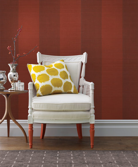 Yi Min Red Grasscloth Wallpaper