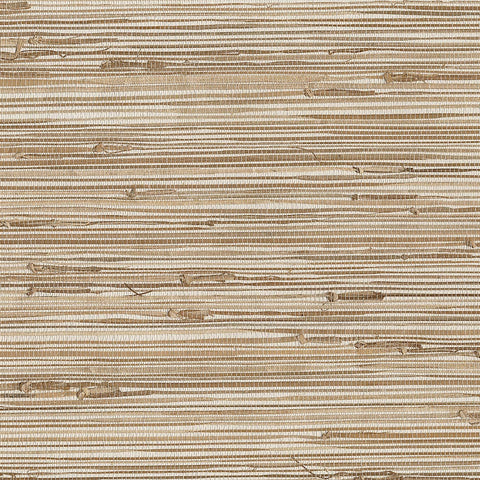 Ting Taupe Grasscloth Wallpaper