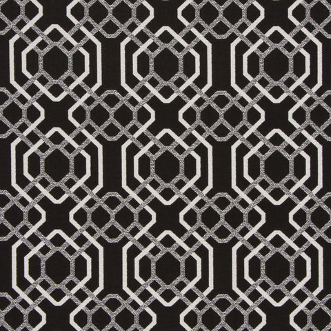 Alexandria Black White Bella Dura Fabric