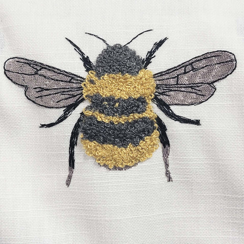 Swavelle Mill Creek Busy Bee Honey embroidered bee fabric sample roll