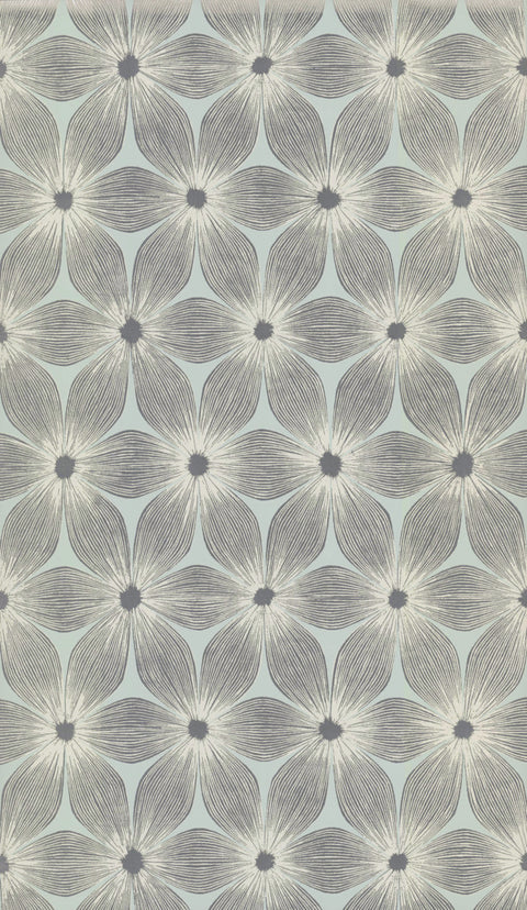 CI2303 Blue Silver Everlasting Wallpaper