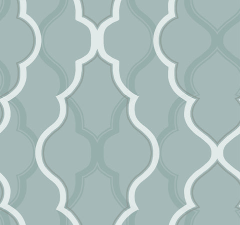 CI2394 Teal Double Damask Wallpaper