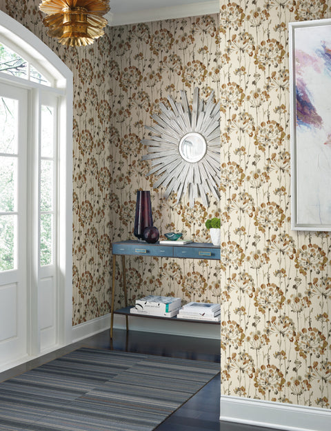 CN2105 Orange Flourish Wallpaper
