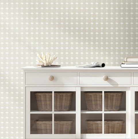 CV4422 Beige Palm Bay Wallpaper