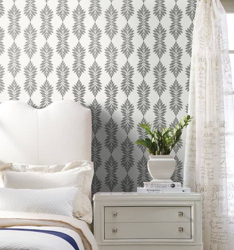 CV4427 Gray Off White Broadsands Botanica Wallpaper