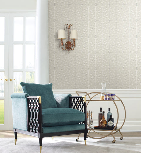 CV4450 Cream Riviera Bamboo Trellis Wallpaper