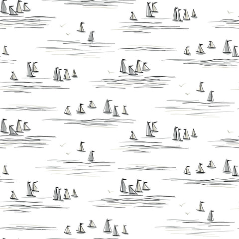 CV4463 Neutral Full Sails Wallpaper