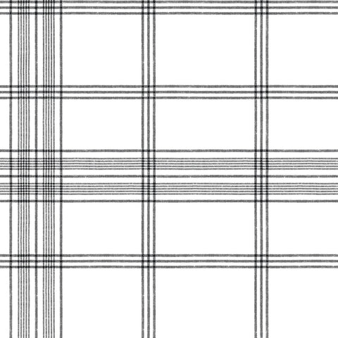 CV4464 Black Charter Plaid Wallpaper