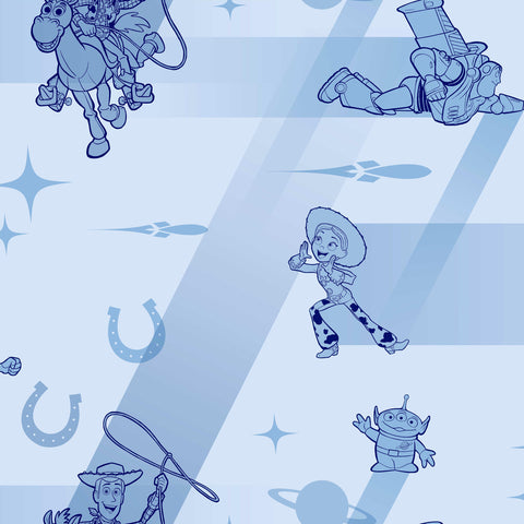 DI0925 Blue Disney and Pixar Toy Story 4 Retro Wallpaper