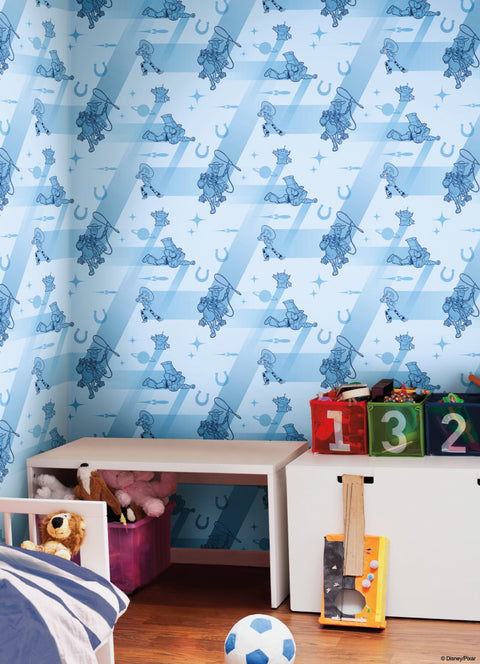 DI0925 Blue Disney and Pixar Toy Story 4 Retro Wallpaper