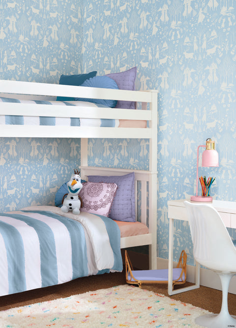 DI1012 Blue/Glitter Disney Frozen 2 Nordic Wallpaper