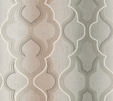 DM4943 Brown Modern Ombre Damask Wallpaper