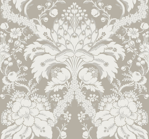 DM4952 Beige French Artichoke Dam Wallpaper