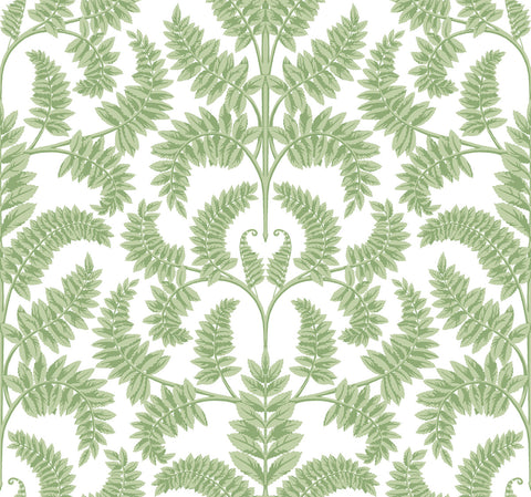 DM4961 Green Royal Fern Damask Wallpaper