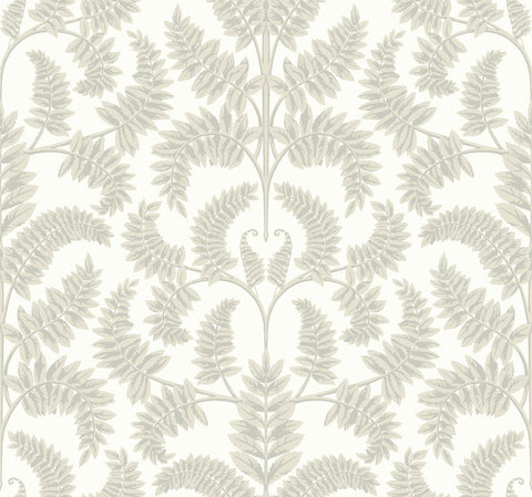 DM4963 Beige Royal Fern Damask Wallpaper