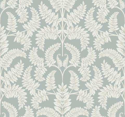 DM4964 Green Royal Fern Damask Wallpaper