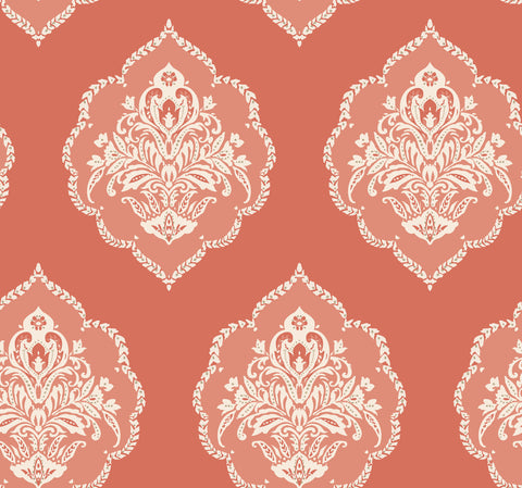 DM4981 Coral Signet Medallion Dam Wallpaper