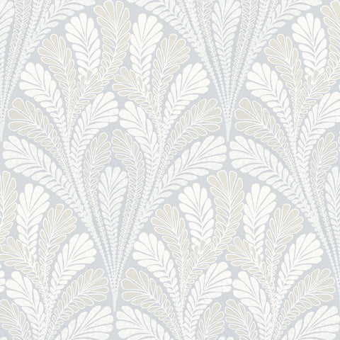 DM5021 Blue Shell Damask Wallpaper