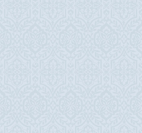 DM5033 Blue Catherdral Damask Wallpaper